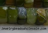 CAG9786 15.5 inches 8*16mm faceted rondelle agate gemstone beads