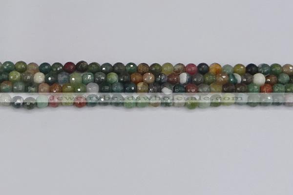 CAG9831 15.5 inches 6mm faceted round Indian agate beads