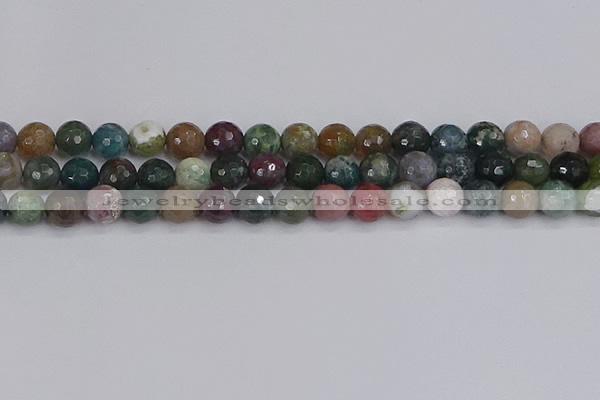 CAG9832 15.5 inches 8mm faceted round Indian agate beads