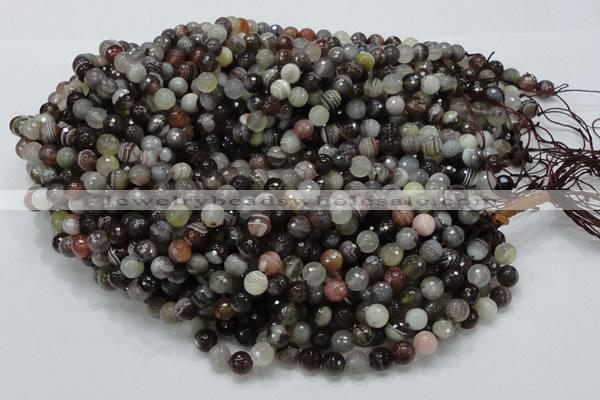 CAG984 15.5 inches 10mm faceted round botswana agate beads wholesale