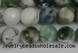 CAG9840 15.5 inches 10mm faceted round tree agate beads