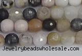 CAG9896 15.5 inches 4mm faceted round parrel dendrite agate beads