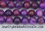 CAG9918 15.5 inches 6mm round purple crazy lace agate beads