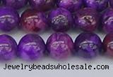 CAG9919 15.5 inches 8mm round purple crazy lace agate beads