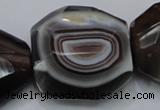 CAG992 15.5 inches 30*40mm faceted freeform botswana agate beads