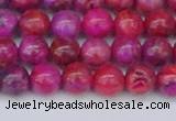 CAG9925 15.5 inches 6mm round fuchsia crazy lace agate beads