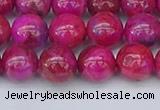 CAG9926 15.5 inches 8mm round fuchsia crazy lace agate beads