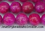 CAG9927 15.5 inches 10mm round fuchsia crazy lace agate beads