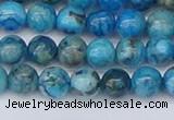 CAG9932 15.5 inches 6mm round blue crazy lace agate beads