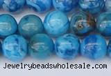 CAG9933 15.5 inches 8mm round blue crazy lace agate beads