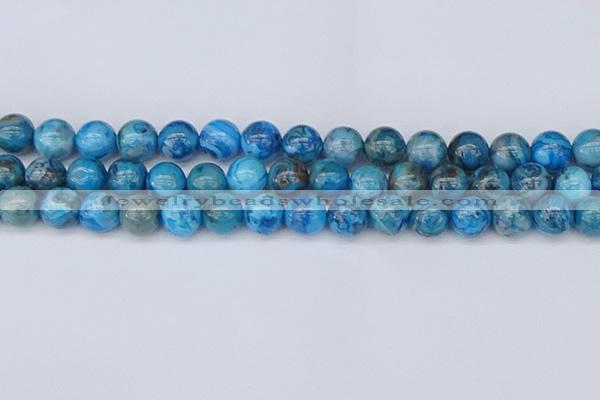 CAG9934 15.5 inches 10mm round blue crazy lace agate beads