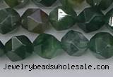 CAG9970 15.5 inches 8mm faceted nuggets moss agate beads