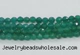 CAJ01 15.5 inches 4mm faceted round green aventurine jade beads