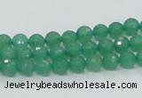 CAJ02 15.5 inches 6mm faceted round green aventurine jade beads