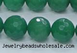 CAJ06 15.5 inches 16mm faceted round green aventurine jade beads