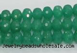 CAJ09 15.5 inches 7*10mm faceted rondelle green aventurine jade beads