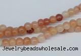 CAJ101 15.5 inches 4mm round red aventurine jade beads wholesale