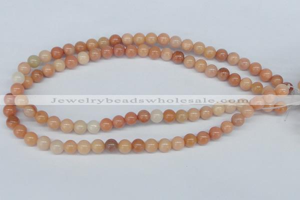 CAJ103 15.5 inches 8mm round red aventurine jade beads wholesale