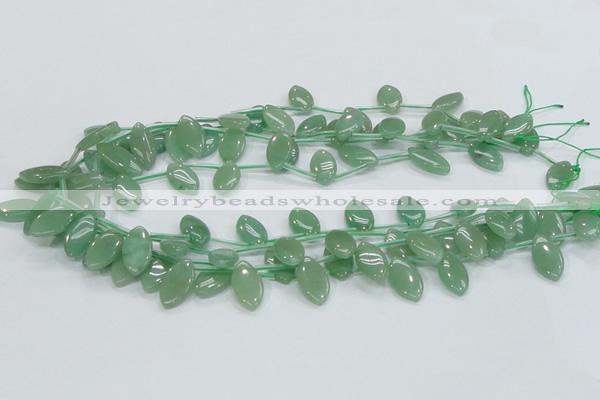 CAJ11 15.5 inches 10*12mm horse eye green aventurine jade beads