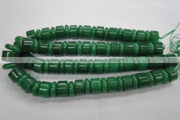 CAJ12 15.5 inches 6*18mm & 12*18mm rondelle green aventurine beads