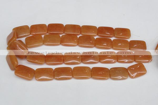 CAJ159 15.5 inches 18*25mm rectangle red aventurine jade beads