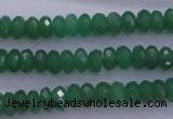 CAJ16 15.5 inches 5*8mm faceted rondelle green aventurine beads