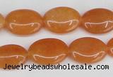 CAJ161 15.5 inches 13*18mm oval red aventurine jade beads