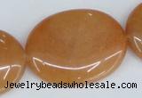 CAJ164 15.5 inches 30*45mm oval red aventurine jade beads