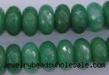 CAJ18 15.5 inches 8*16mm faceted rondelle green aventurine beads