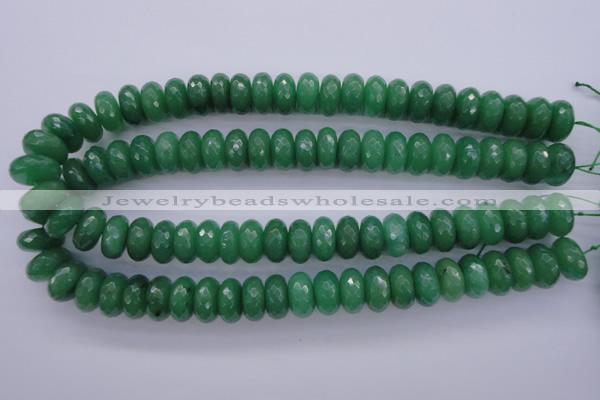 CAJ18 15.5 inches 8*16mm faceted rondelle green aventurine beads