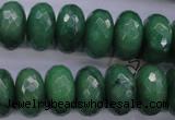 CAJ19 15.5 inches 9*18mm faceted rondelle green aventurine beads