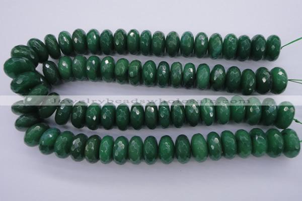 CAJ20 15.5 inches 10*20mm faceted rondelle green aventurine beads