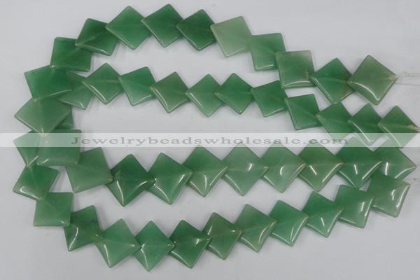 CAJ303 15.5 inches 18*18mm diamond green aventurine jade beads