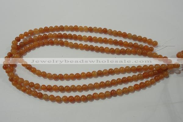 CAJ351 15.5 inches 6mm round red aventurine beads wholesale