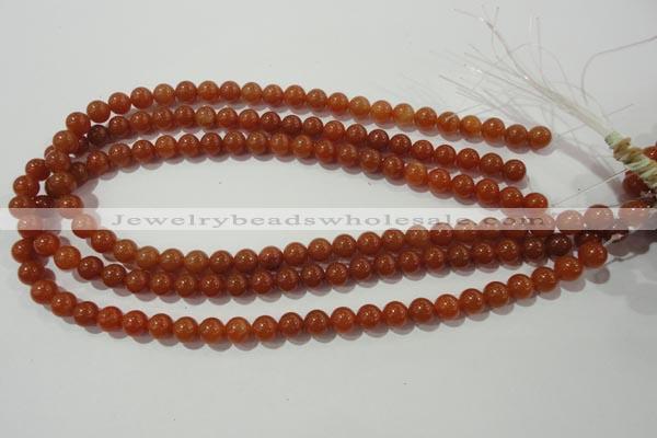 CAJ352 15.5 inches 8mm round red aventurine beads wholesale