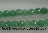 CAJ409 15.5 inches 4mm faceted round green aventurine beads