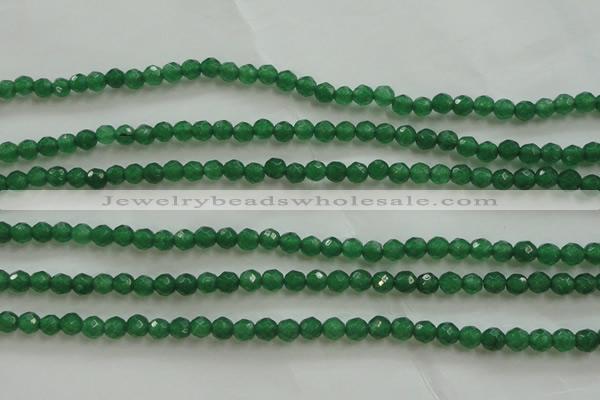 CAJ410 15.5 inches 4mm faceted round green aventurine beads