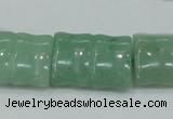 CAJ60 15.5 inches 18*25mm flat bamboo green aventurine jade beads