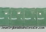 CAJ61 15.5 inches 22*30mm flat bamboo green aventurine jade beads