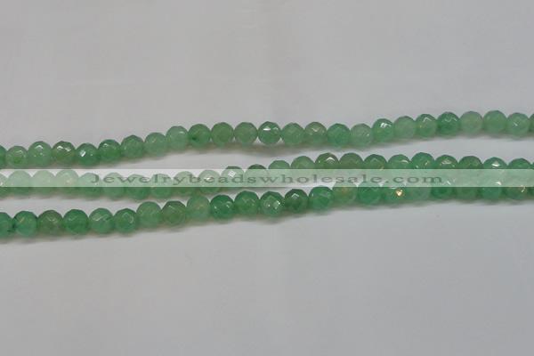 CAJ622 15.5 inches 8mm faceted round green aventurine beads