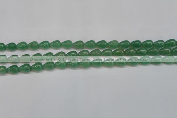 CAJ632 15.5 inches 10*14mm teardrop green aventurine beads