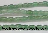 CAJ640 15.5 inches 4*6mm rice green aventurine beads