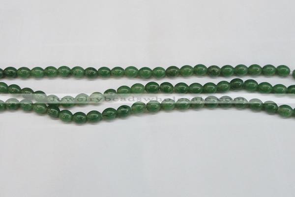 CAJ643 15.5 inches 8*10mm rice green aventurine beads