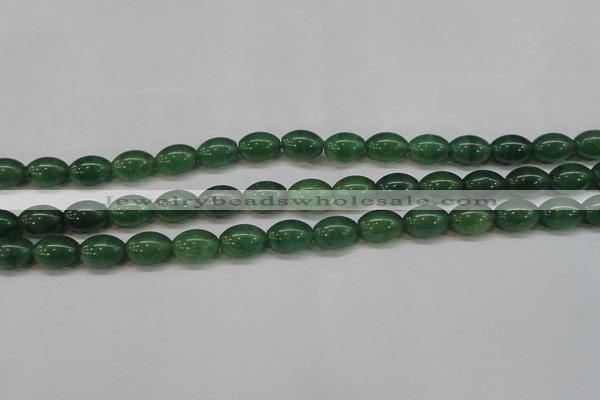 CAJ647 15.5 inches 10*14mm rice green aventurine beads