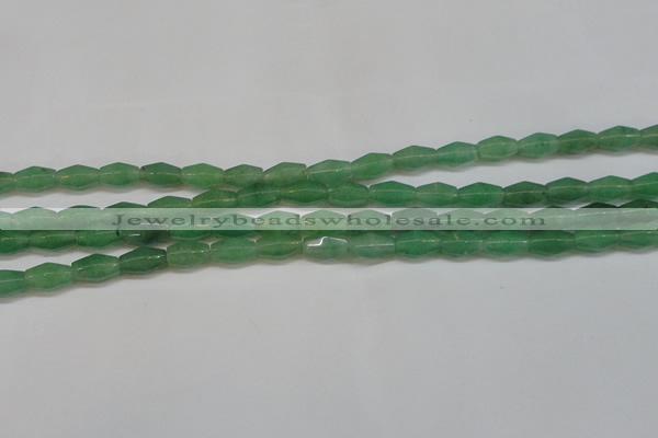 CAJ651 15.5 inches 8*12mm hexahedron green aventurine beads