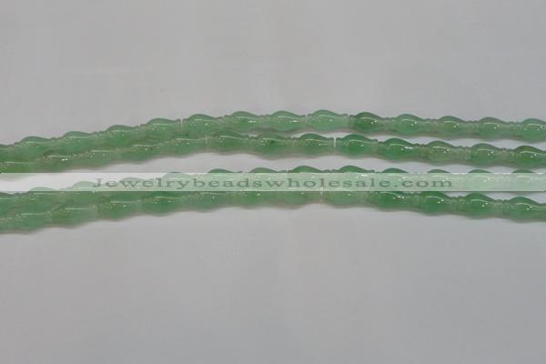 CAJ662 15.5 inches 7*14mm vase-shaped green aventurine beads