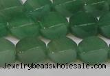 CAJ666 15.5 inches 10*14mm twisted rice green aventurine beads