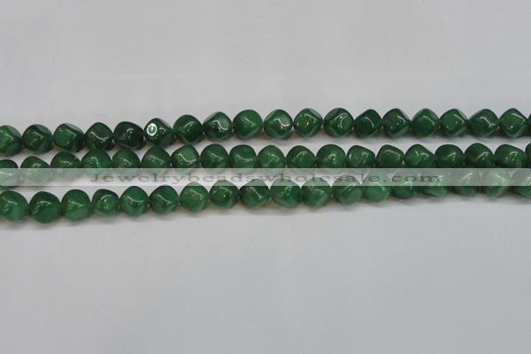 CAJ670 15.5 inches 9*9mm cube green aventurine beads