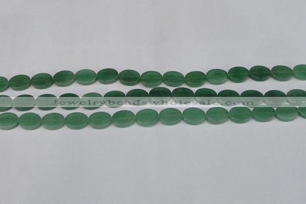 CAJ678 15.5 inches 10*14mm oval green aventurine beads