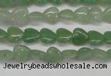 CAJ683 15.5 inches 8*8mm heart green aventurine beads